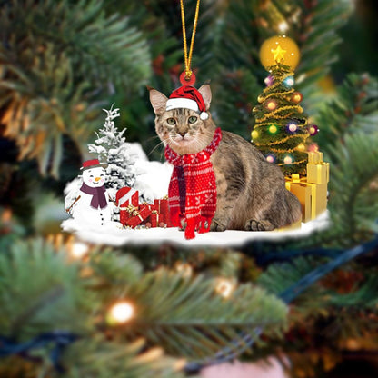 Pixie-Bob Cat Christmas Ornament Christmas Tree Hanging Acrylic Ornament Gift - Best gifts your whole family