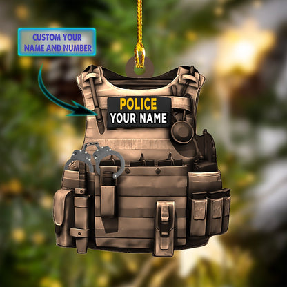 Police Custom Shaped Ornament - Police Christmas Day - Police Gift - Best gifts your whole family