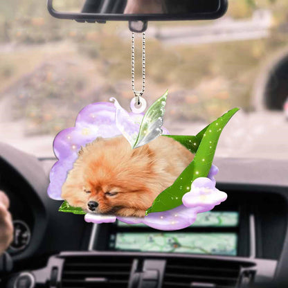 Pomeranian-Sleep On Fallen Leaves-Two Sided Ornament - Best gifts your whole family