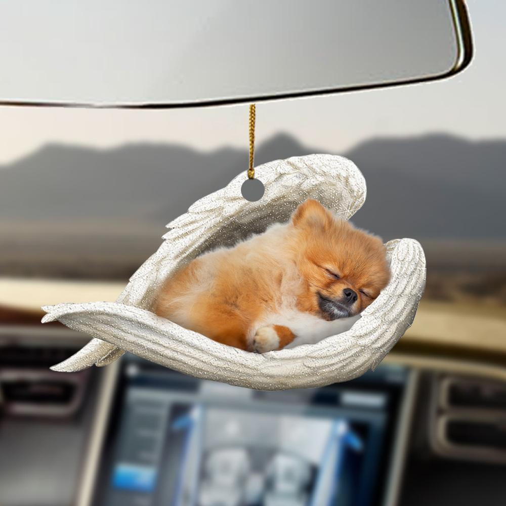 Pomeranian sleeping angel pomeranian lovers dog moms ornament - Best gifts your whole family