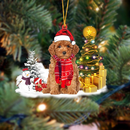 Poodle Christmas Ornament Christmas Tree Hanging Acrylic Ornament Gift - Best gifts your whole family