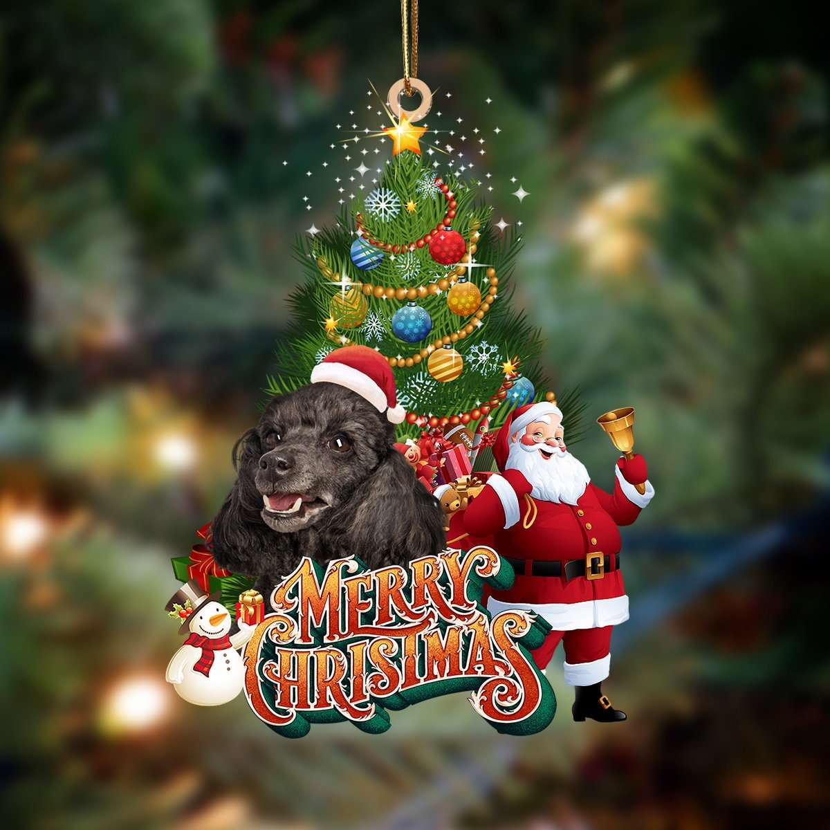 Poodle-Christmas Tree&Dog Hanging Ornament - Best gifts your whole family