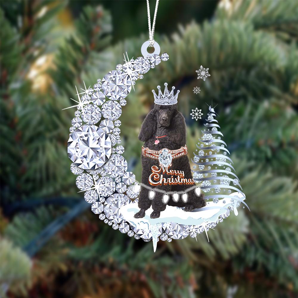 Poodle Diamond Moon Merry Christmas Ornament Dog Ornaments - Best gifts your whole family
