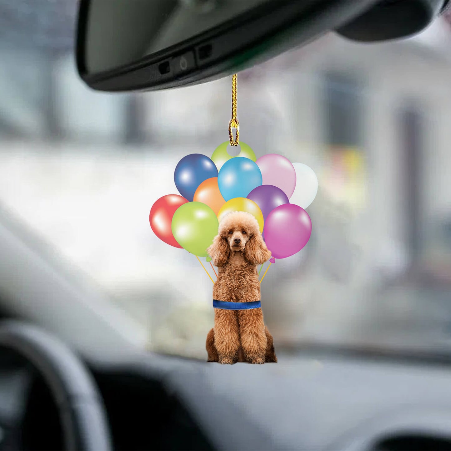 Poodle Fly With Bubbles Dog Hanging Ornament Dog Ornament Godmerc - Best gifts your whole family
