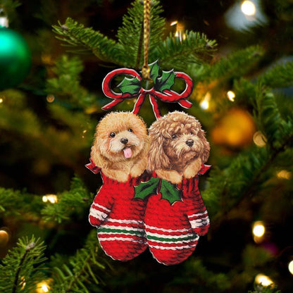 Poodle Inside Your Gloves Christmas Holiday-Two Sided Ornament Christmas 2022 Ornament Gift - Best gifts your whole family
