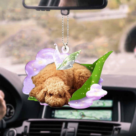 Poodle-Sleep On Fallen Leaves-Two Sided Ornament - Best gifts your whole family
