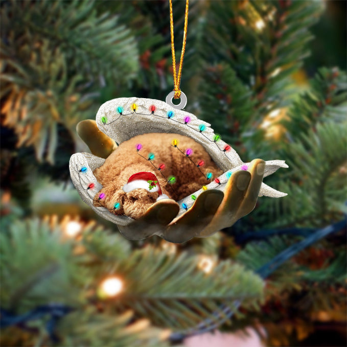 Poodle Sleeping Angel In God Hand Christmas Ornament Godmerch Ornament - Best gifts your whole family