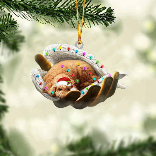 Poodle Sleeping Angel In God Hand Christmas Ornament Godmerch Ornament - Best gifts your whole family