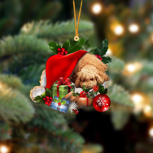 Poodle-Sleeping In Hat Two Sides Ornament Dog Sleeping Ornament - Best gifts your whole family