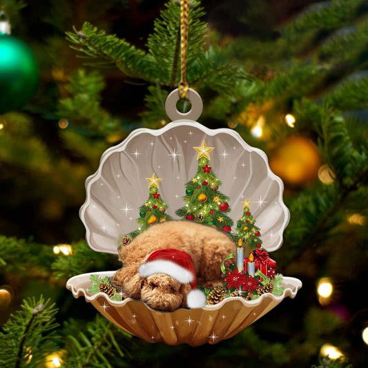 Poodle-Sleeping Pearl In Christmas Two Sided Ornament - Best gifts your whole family