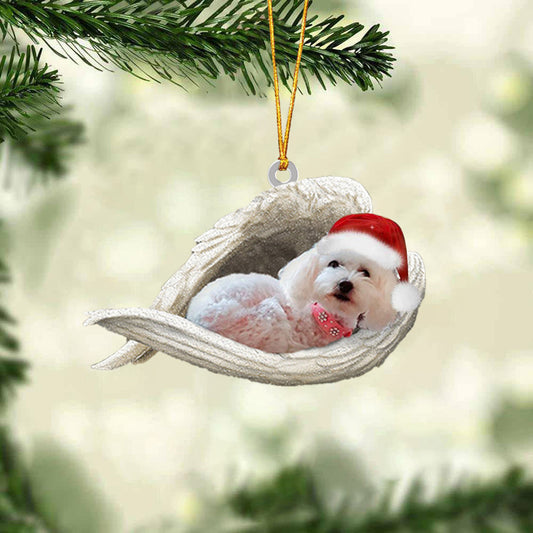Poodle(White) Sleeping Angel Christmas Ornament Godmerc - Best gifts your whole family