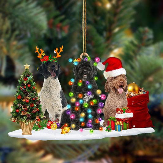 Portuguese Water Dog-Christmas Dog Friends Hanging Ornament - Best gifts your whole family