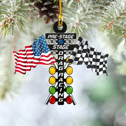 Pre-Stage Drag Racing Lights Car Ornament - Best gifts your whole family