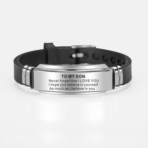To My Son - Believe In Yourself Engraved Bracelet