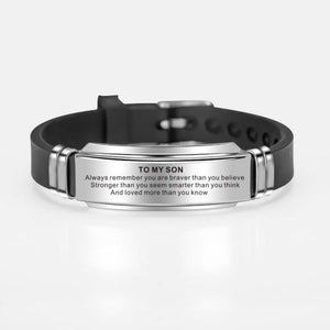 To My Son - Always Remember You Are Loved Engraved Bracelet