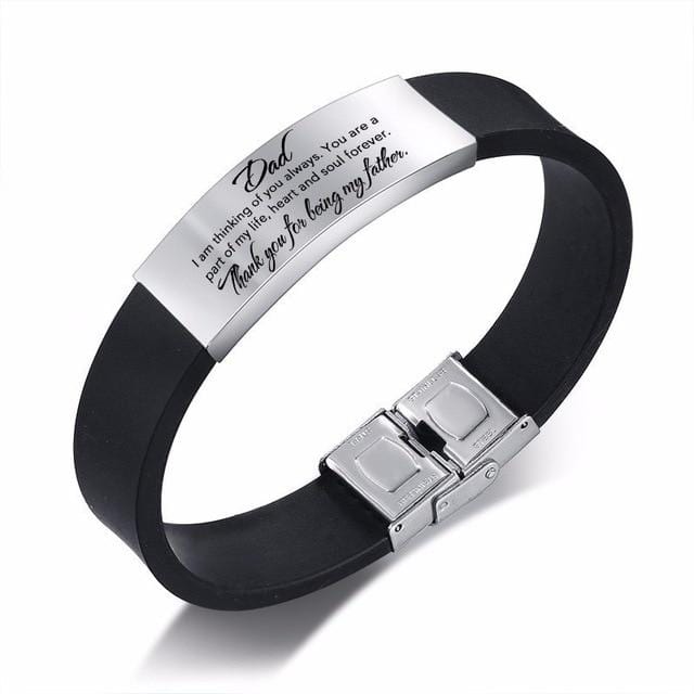 To My Dad - Thank You For Being My Father Engraved Bracelet