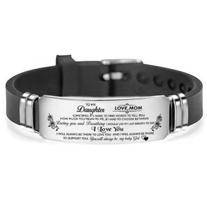 Mom To Daughter - Always Be My Baby Girl Engraved Bracelet