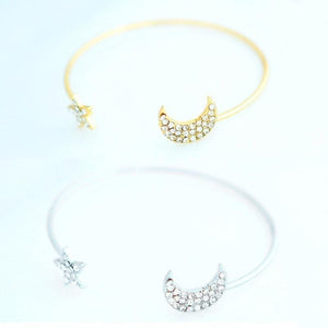 Moon Star Heart Crystal Charm Bracelet Set (4 pcs/set)