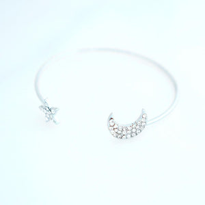 Moon Star Heart Crystal Charm Bracelet Set (4 pcs/set)