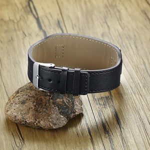 To My Dad - My Hero Engraved Leather Bracelet