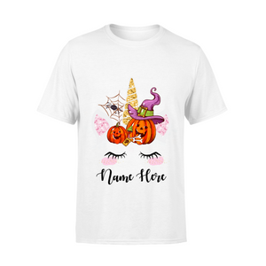 Personalized name funny Halloween unicorn standard T-shirt gift