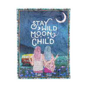 Stay Wild Moon Child personalized coffee blanket gifts custom christmas blanket
