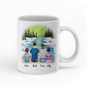 To The World You Are A Dad To Us You Are The World personalized coffee mugs gifts custom christmas mugs