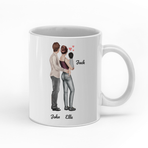 You, Me And Our Baby A Perfect Home personalized coffee mugs gifts custom christmas mugs