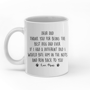 Thank you for being the best dog dad ever personalised gift customized mug coffee mugs gifts custom christmas mugs