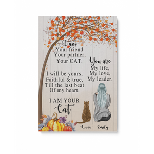I'm your friend, your partner, your Cat personalized Halloween 16x24in Cat Mom Matte Canvas