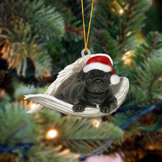 Pug (Black) Sleeping Angel Christmas Ornament Godmerc - Best gifts your whole family