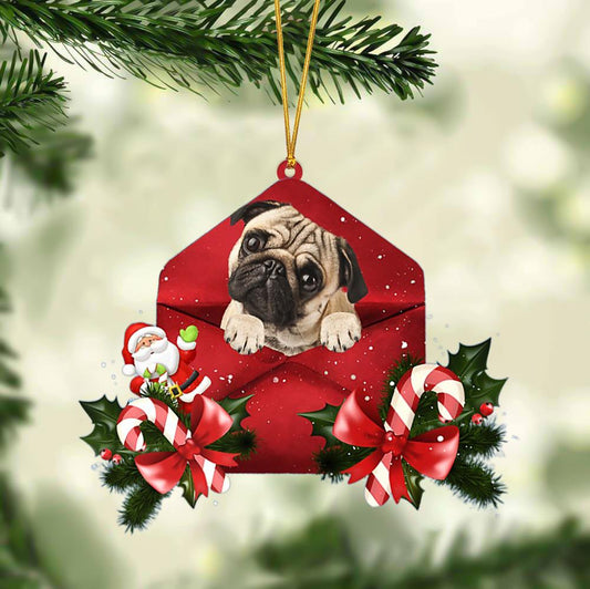 Pug Christmas Letter Ornament Dog Christmas Decoration - Best gifts your whole family