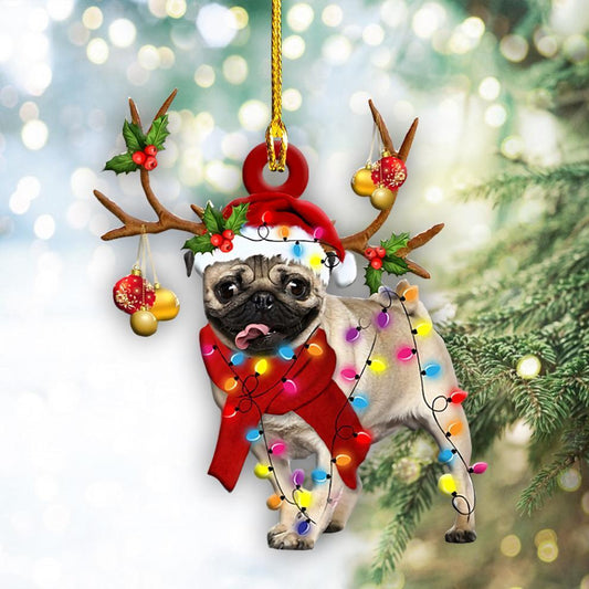 Pug Christmas Shape Ornament - Best gifts your whole family