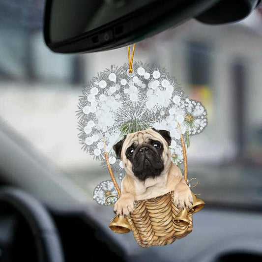 Pug-Dandelion-Two Sided Ornament - Best gifts your whole family
