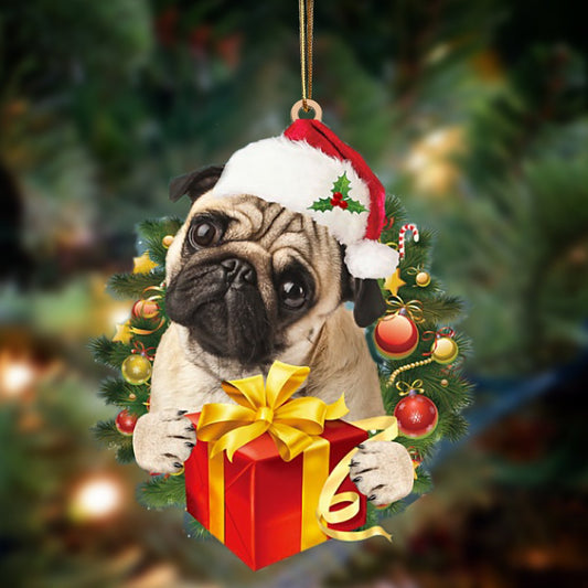 Pug-Dogs Give Gifts Hanging Ornament - Best gifts your whole family