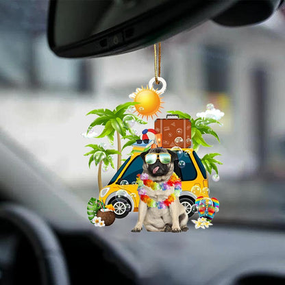 Pug-Nice Summer-Two Sided Ornament - Best gifts your whole family