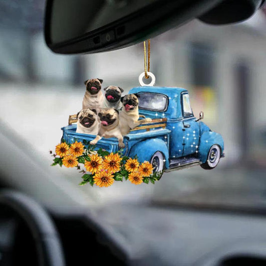 Pug -Take The Trip Classic- Two Sided Ornament - Best gifts your whole family