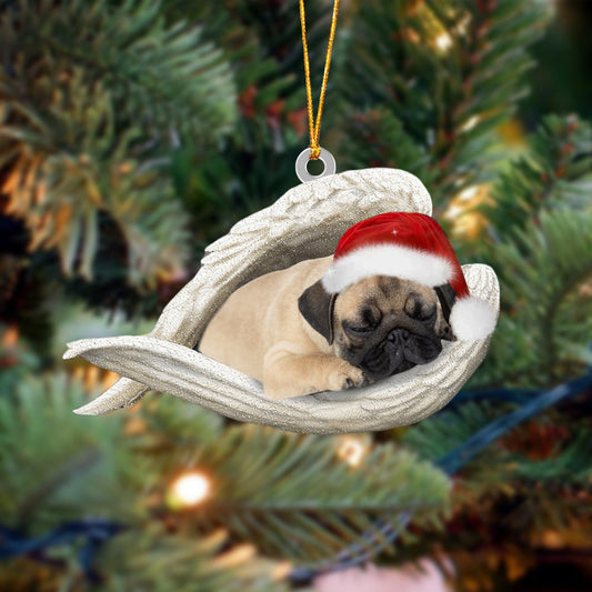 Pug03 Sleeping Angel Christmas Ornament Godmerc - Best gifts your whole family