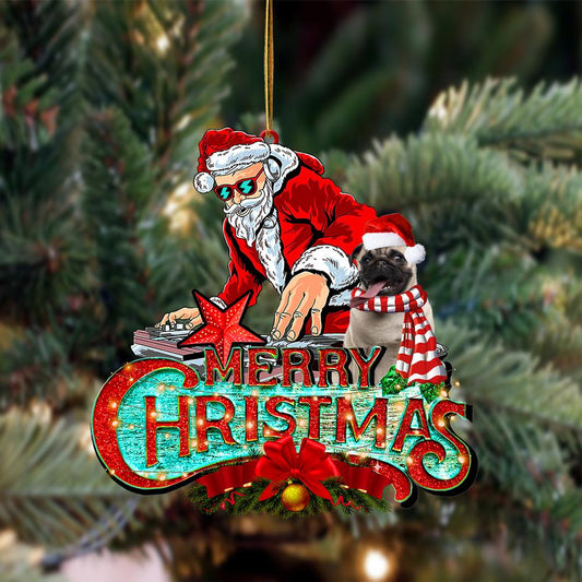 Pug3-Christmas Rock Two Sided Ornament - Best gifts your whole family