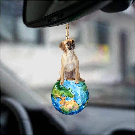 Puggle-Around My Dog-Two Sided Ornament - Best gifts your whole family