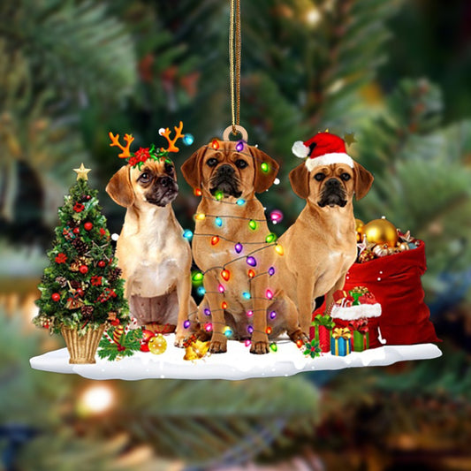 Puggle-Christmas Dog Friends Hanging Ornament - Best gifts your whole family