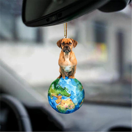 Puggle2-Around My Dog-Two Sided Ornament - Best gifts your whole family