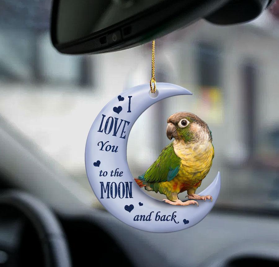 Pyrrhura Hypoxanta Moon Back Gift For Bird Lover Two Sided Ornament - Best gifts your whole family