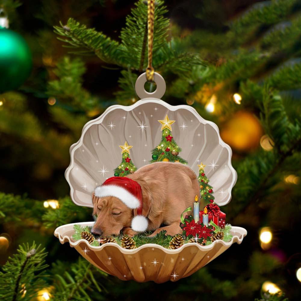 Red Labrador Retriever3-Sleeping Pearl In Christmas Two Sided Ornament - Best gifts your whole family