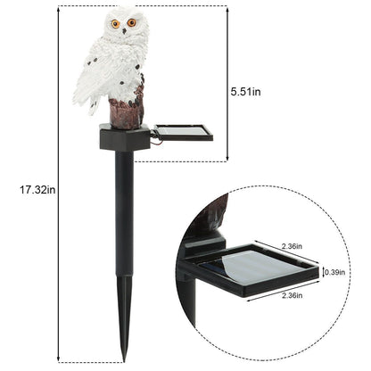 Solar Power LED Owl Parrot Lawn Light Outdoor Garden Landscape Lamp Halloween US