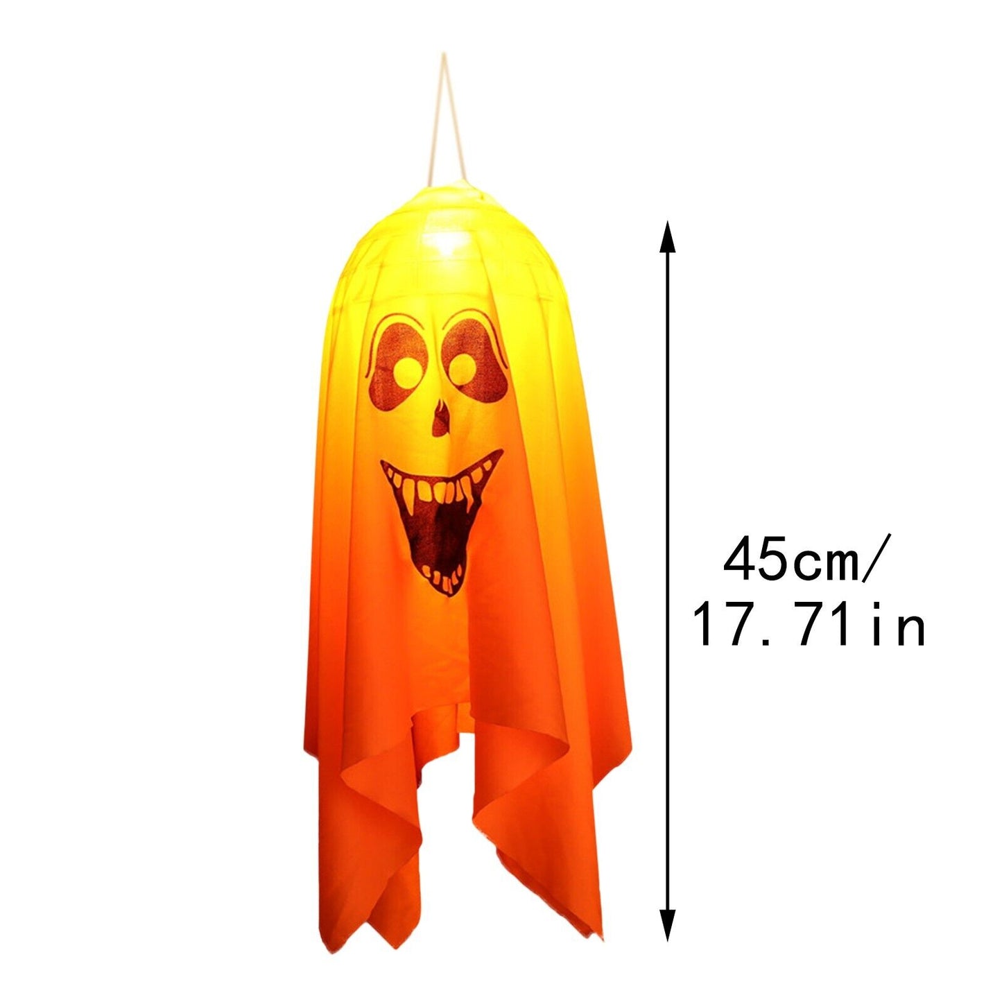 Halloween LED Hanging Orange Ghost Lights Indoor Outdoor Garden Party Bar Decor