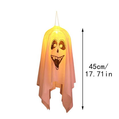 Halloween LED Hanging Orange Ghost Lights Indoor Outdoor Garden Party Bar Decor