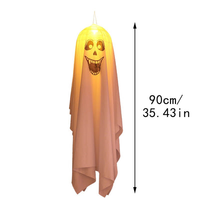 Halloween LED Hanging Orange Ghost Lights Indoor Outdoor Garden Party Bar Decor