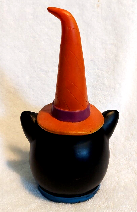 Halloween Black Cat Figurine Retro Vintage Statue Tabletop Decor