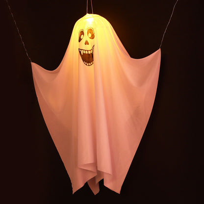 Halloween LED Hanging Orange Ghost Lights Indoor Outdoor Garden Party Bar Decor